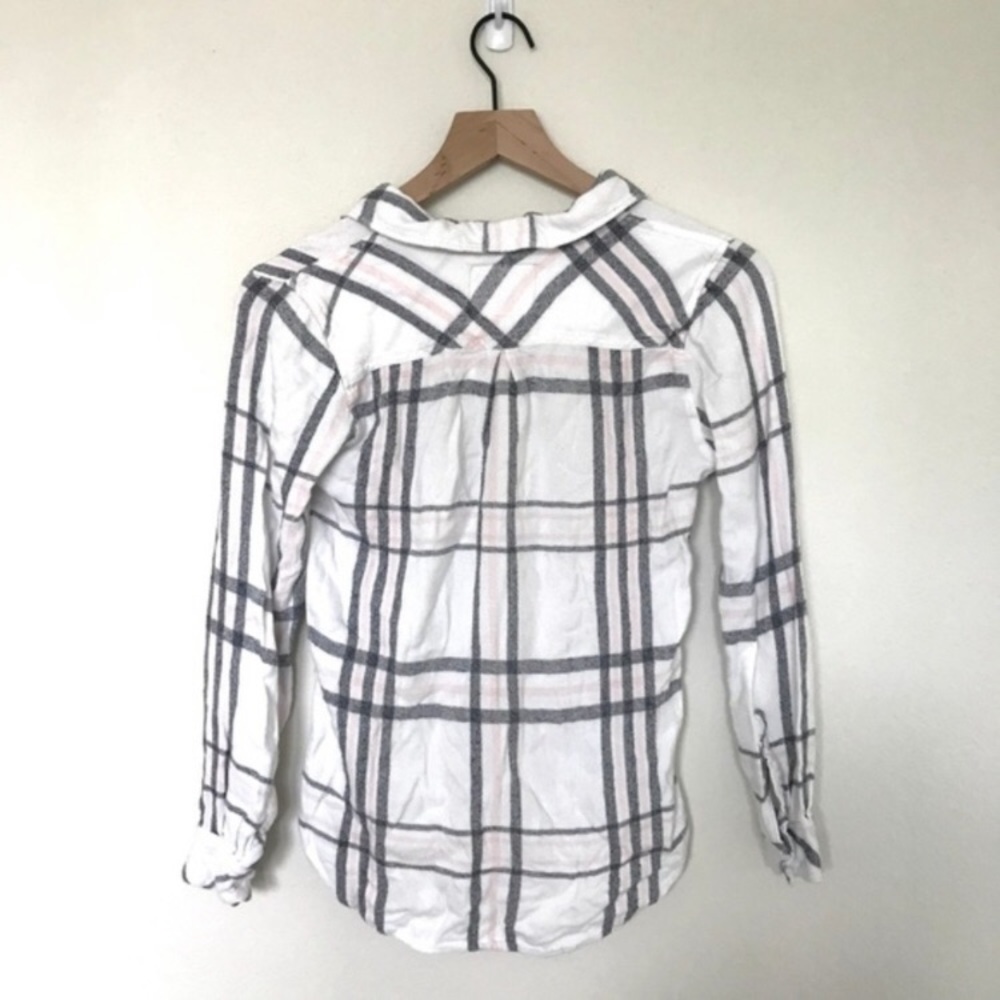 Rails White And Grey Soft Flannel Xs - image 2